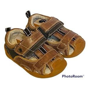 Pediped Toddler Sandals 19 US Size 4-4.5 EU 19 All Leather Upper Grip Unisex